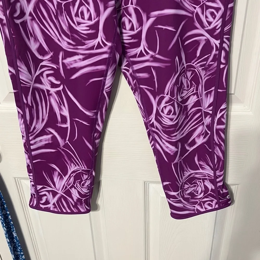 Purple Patterned Women's Pants - Picture 3 of 6